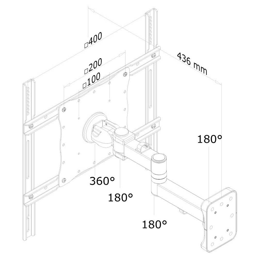 NEOMOUNTS FPMA-W960 Support décran mural 23-52p - orientable