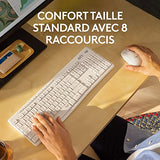 LOGITECH MK295 Silent Wireless Combo - OFF WHITE - FRA - CENTRAL