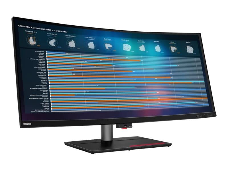 LENOVO ThinkVision P40w-20 - incurvé - 40p - WUHD 75 Hz - 4 ms - 2xThunderbolt 4, DisplayPort, HDMI -  Battery Charging 1.2