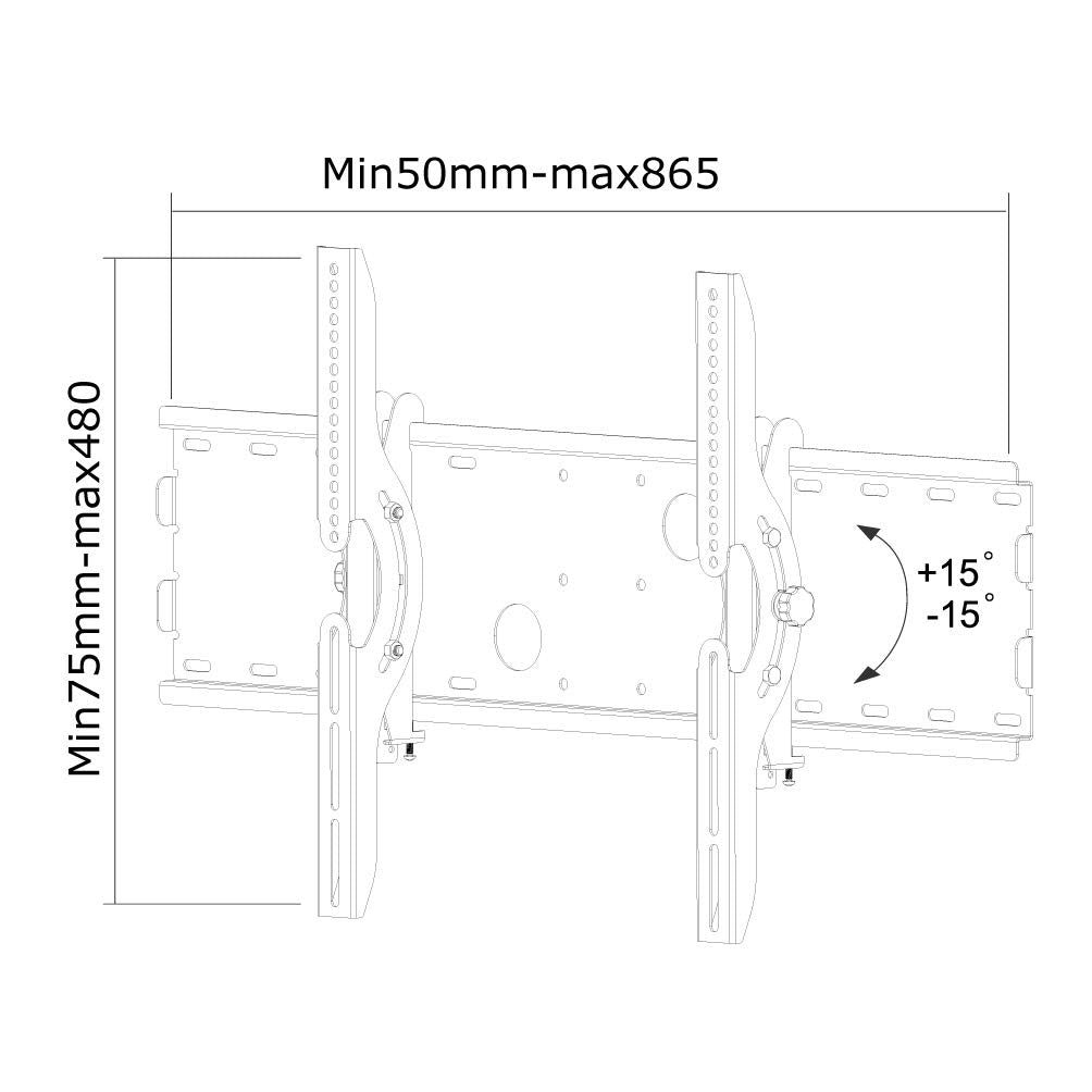 NEOMOUNTS PLASMA-W200BLACK Support pour écran mural 37-85p - inclinable