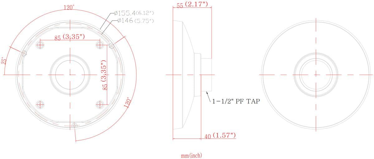 Hanwha SBP-301HMW3 support et boîtier des caméras de sécurité