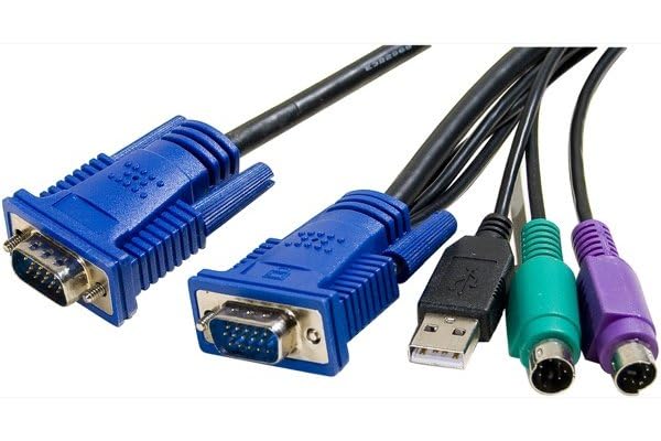 DEXLAN WorkStation LCD 18,5" HD 8 Ports KVM VGA/USB +Cable