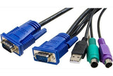 DEXLAN WorkStation LCD 18,5" HD 8 Ports KVM VGA/USB +Cable