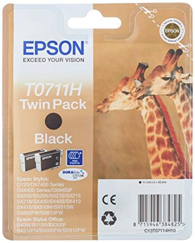 Pack cartouche EPSON C13T07114H10 Série GIRAFE - 2x Noir