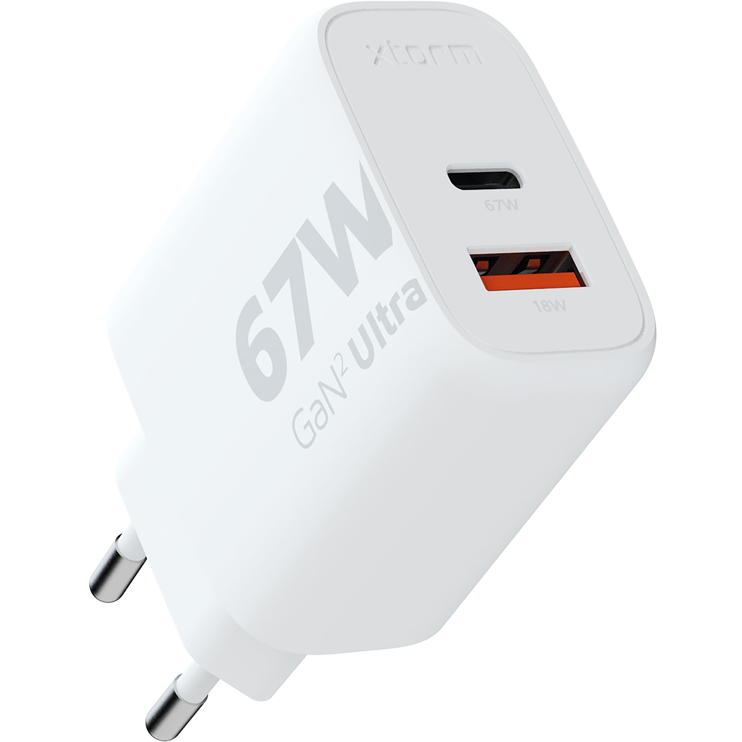 XTORM Chargeur mural écologique XEC067 67 W 2 ports USB-A USB-C PD certifié GRS