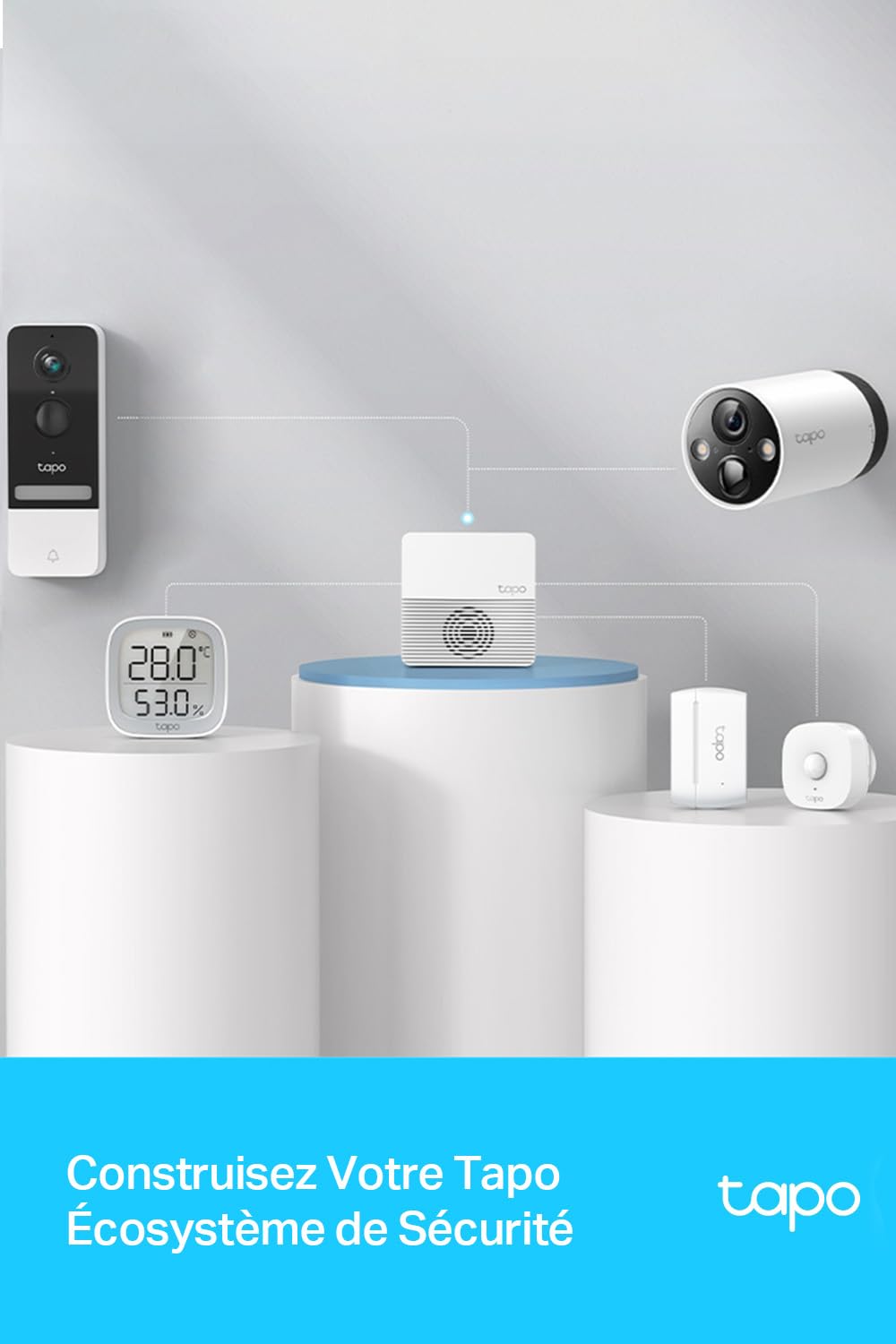 TP-LINK Smart Hub 2.4GHz 868MHz 1x Ethernet Port 90dB Adjustable Audio Alarm 19 Ringtones Up to 64 Switches
