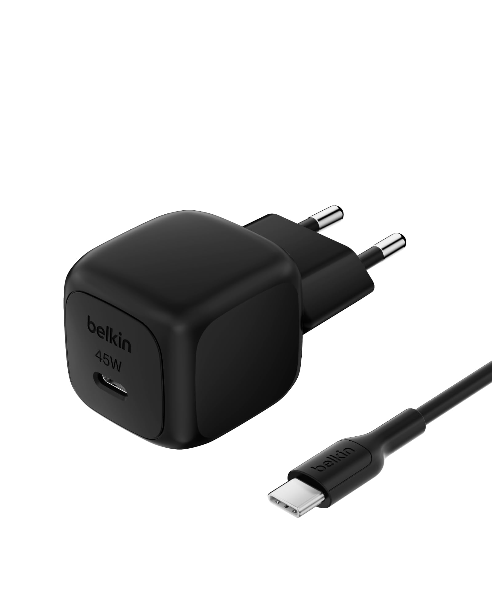 BELKIN 45W USB PD Wall Charger with PPS BLK w/ 1m 3aMP PVC C-C Cable