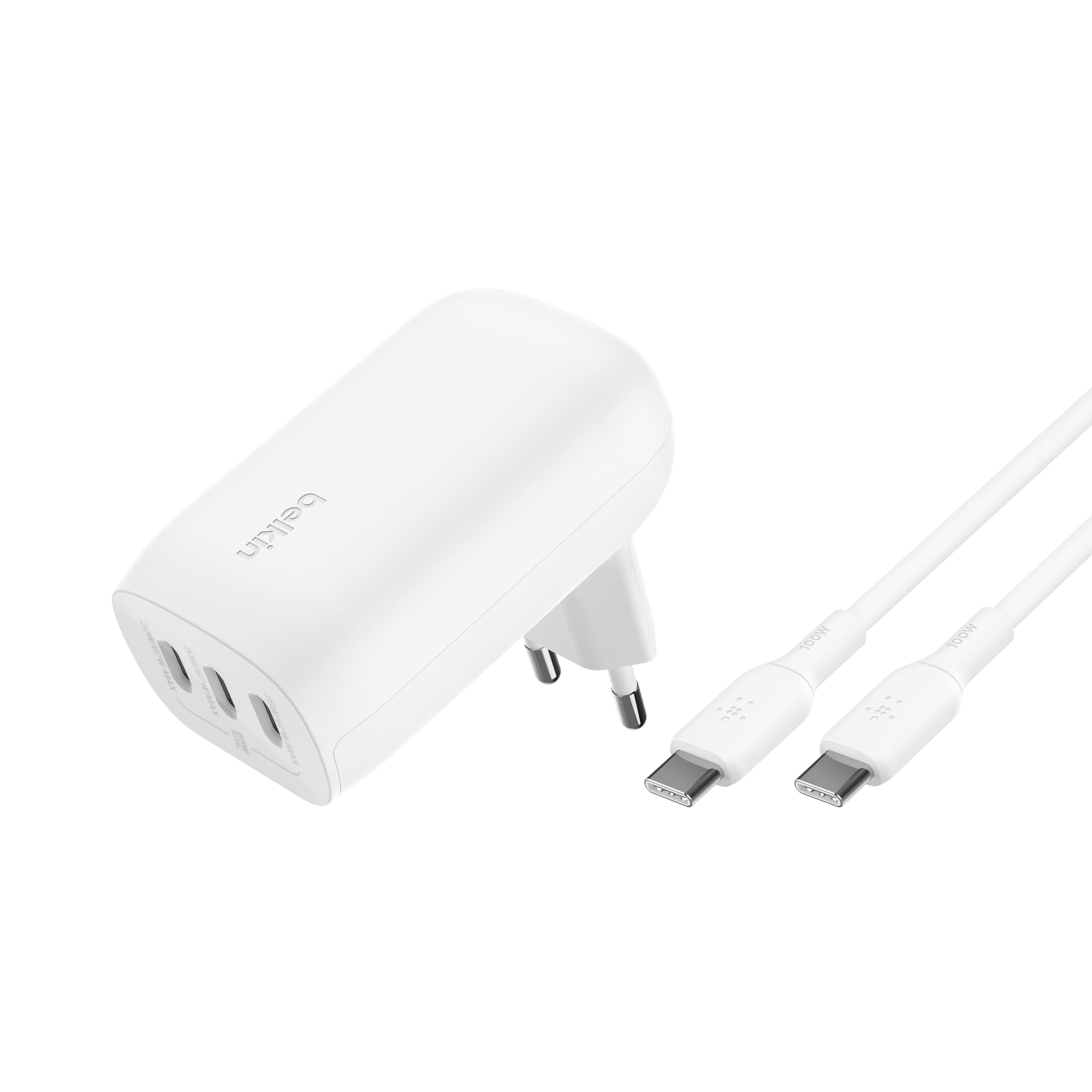 BELKIN BOOSTCHARGE 3-Port USB-C Wall Charger with PPS 67w with 100w 5A USB-C Cable