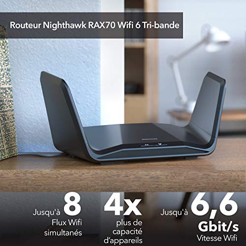 NETGEAR RAX70 Routeur Tri-Band 8-Stream Ax6600 WiFi 6