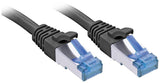 LINDY 20m Cat.6A S/FTP TPE Black TPE Patch Cable
