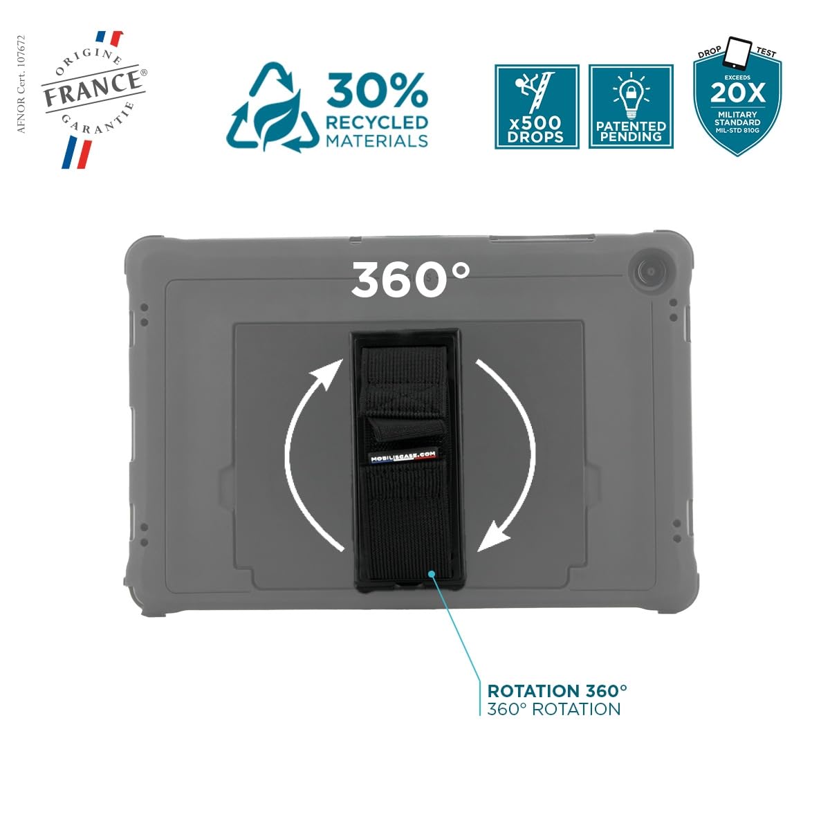 PROTECH 360° handstrap+kickstand Tab A9+