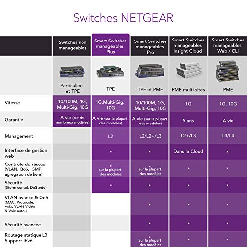 NETGEAR GS105E Switch Prosafe+ 5 ports Gigabit manageable