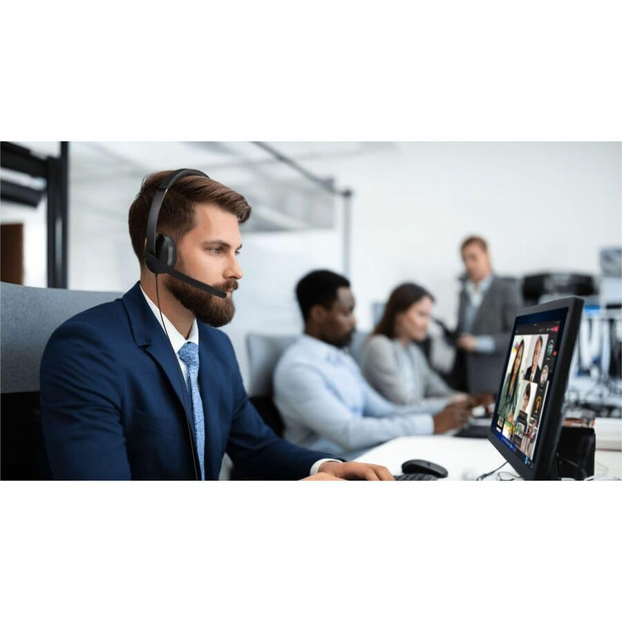 LENOVO 5000 Headset on-ear wired USB-C black Certified for Microsoft Teams
