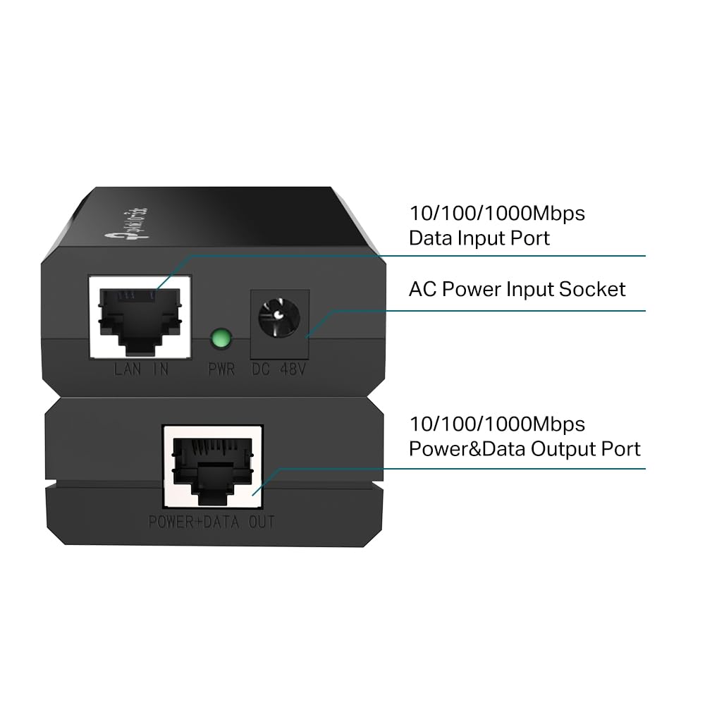 TP-LINK PoE Injector Adapter IEEE 802.3af Compliant
