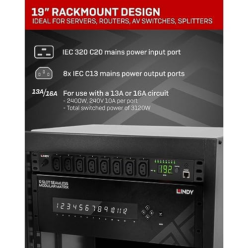 LINDY IPowerControl Classic 8 switchable via LAN or WAN