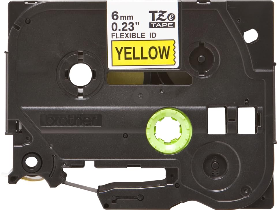 BROTHER P-TOUCH TZE-FX611 noir sur jaune  6 mm