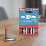 ANSMANN Piles alcalines 5015553 LR03 / AAA blister de 4