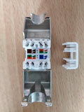 DIGITUS Module Keystone CAT 6 - blindé - Plat - Argent - RJ-45 - RJ-45 - Femelle - Femelle