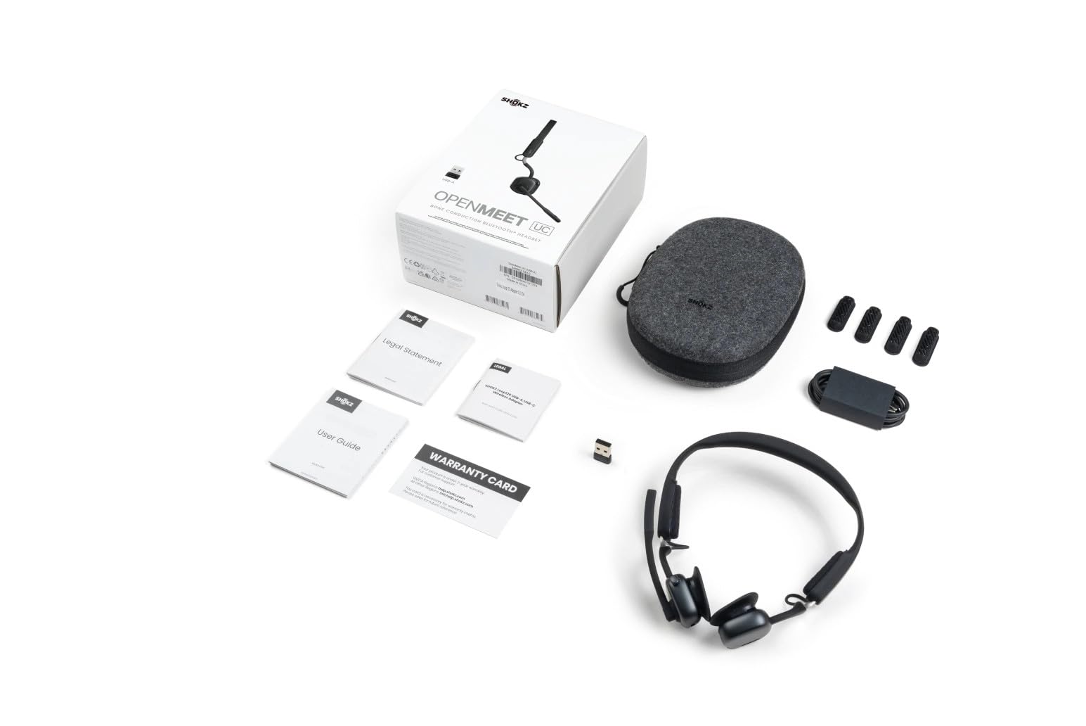 SHOKZ Casque sans-fil conduction osseuse OpenMeet UC USB-A
