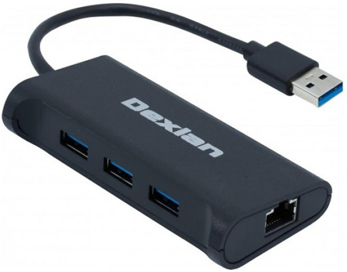 DEXLAN ADAPT USB 3.0 VERS GIGABIT + HUB 3 PORTS USB 3.0