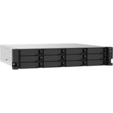 QNAP 12-bay Rackmount NAS AMD Ryzen V1000 series V1500B 4C/8T 2.2GHz 8Go DDR4 RAM 2x2.5GbE LAN optional 10GbE & M.2 NVMe/SATA