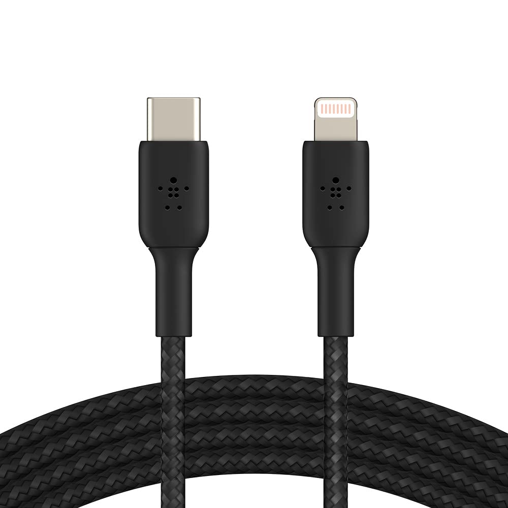 BELKIN BOOST CHARGE USB-C to Lightning Cable Braided 2M Black