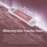 TRANSCEND ESD310P 2To External SSD USB 10Gbps Type C/A Pink