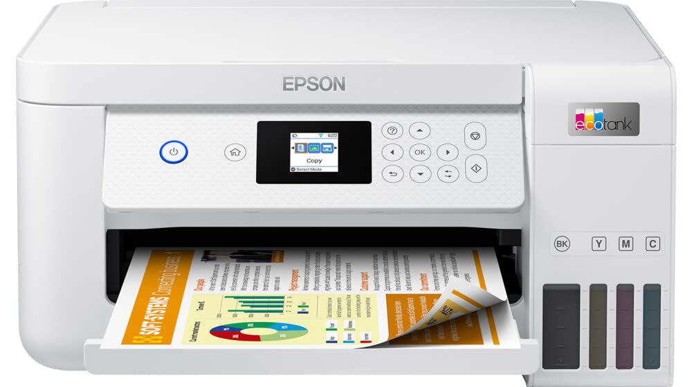 EPSON EcoTank ET-2856 MFP colour ink-jet refillable A4 10.5ppm print 100 sheets USB Wi-Fi white