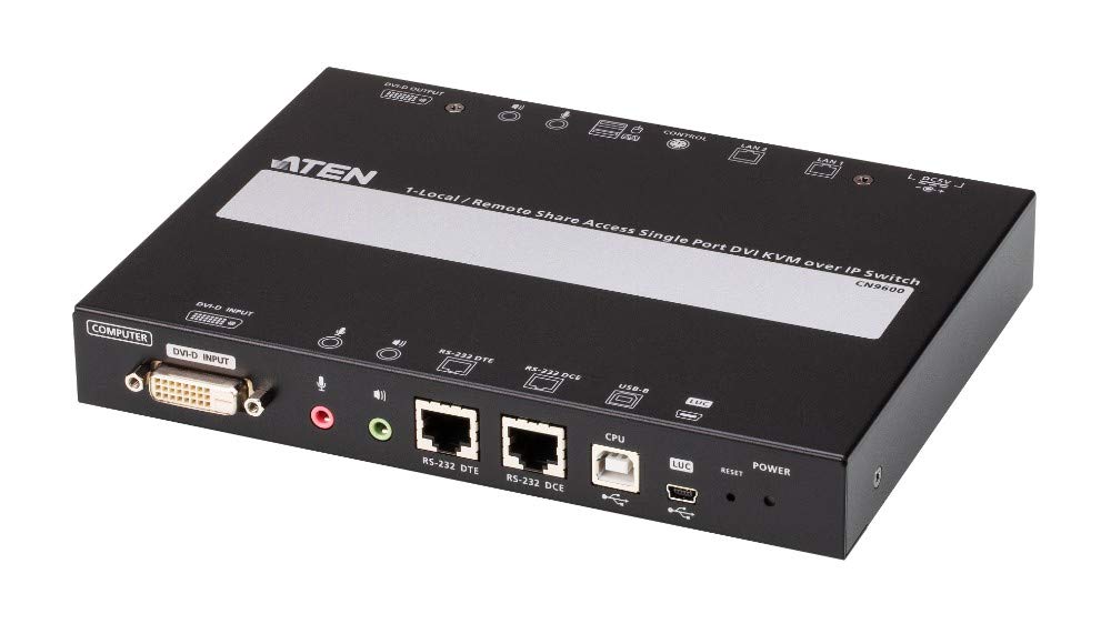ATEN CN9600-AT-G commutateur écran, clavier et souris Noir