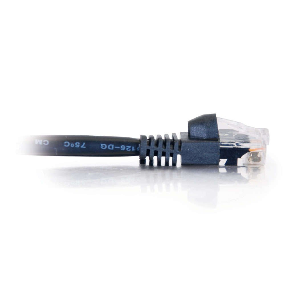Cbl/0.5M Mld/Booted Black CAT5E PVC UTP
