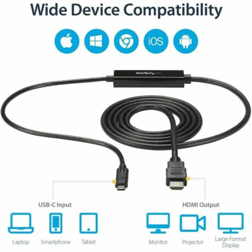 2m USB-C to HDMI Adapter Cable - 4K 30Hz