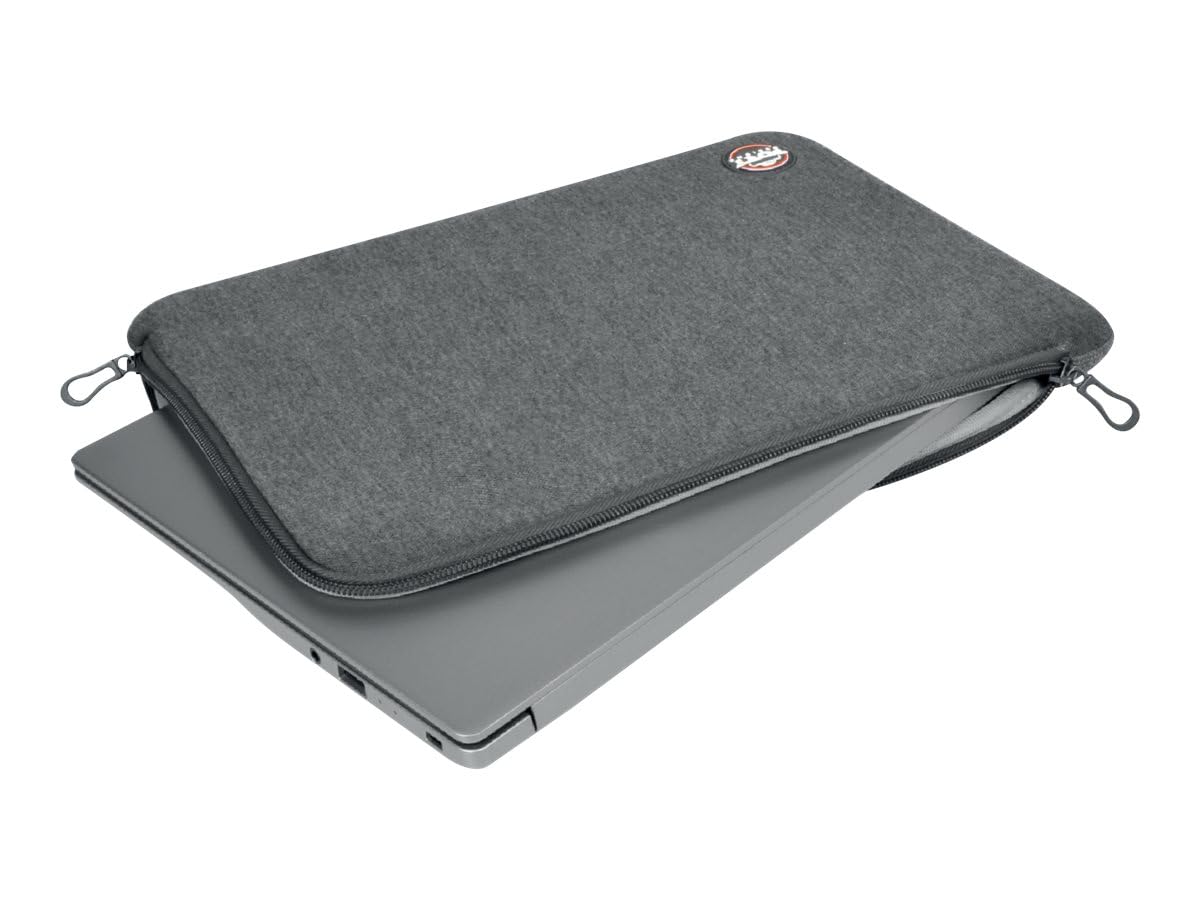 PORT DESIGNS Trendy Cotton Neoprene Laptop Sleeve 15.6p L-shaped opening for easy access Stretchy cotton neoprene material Grey