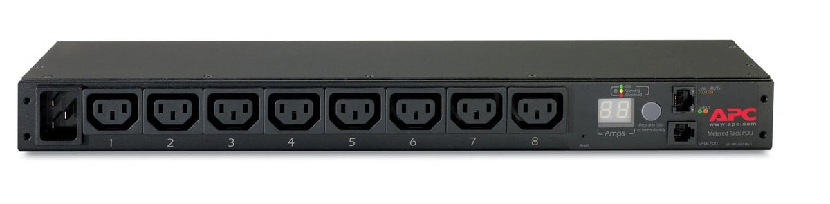 APC Metered Rack PDU AP7821B Rack AC 100-240V Ethernet 10/100 input IEC 60320 C20 oc 8 power IEC 60320 C13 1U 2.4m cord