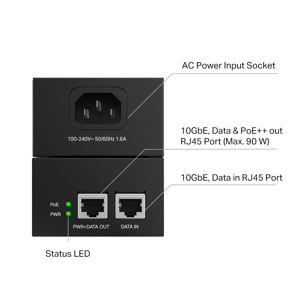 TP-Link Omada POE380S adaptateur et injecteur PoE 10 Gigabit Ethernet