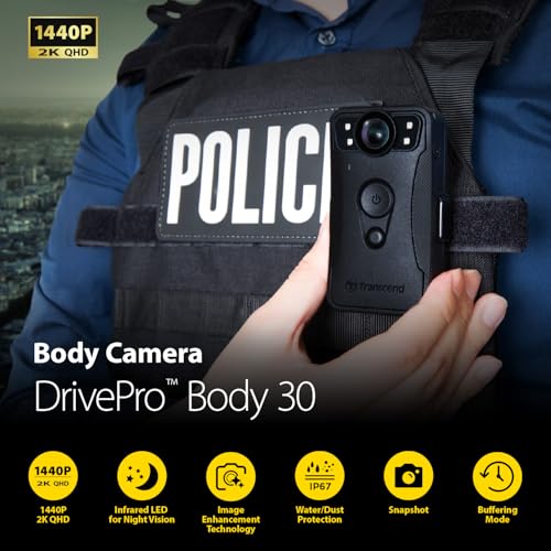 TRANSCEND 64Go Body Camera DrivePro Body 30 Wi-Fi & Bluetooth