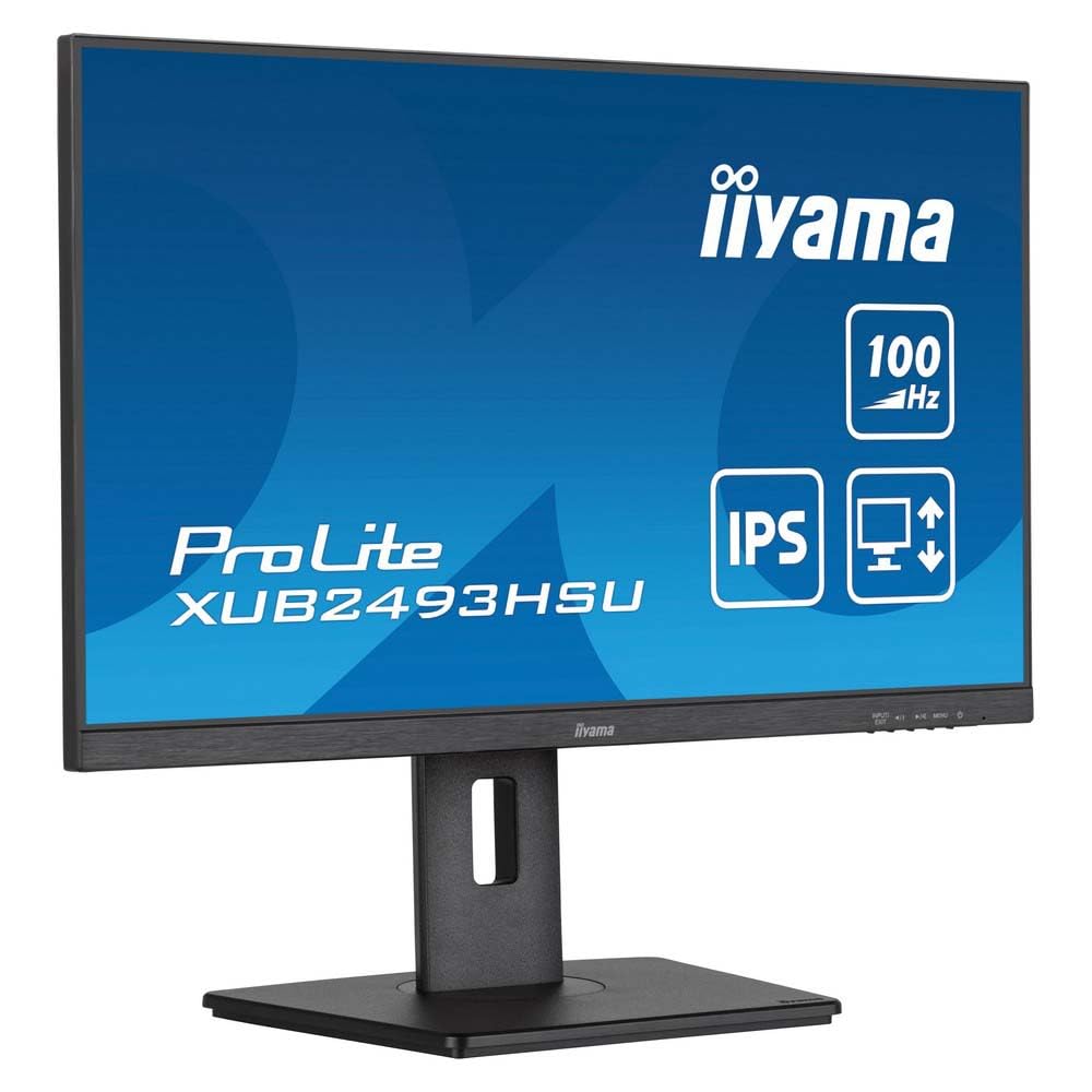 IIYAMA XUB2493HSU-B7 24inch IPS FHD 100Hz 300cd/m2 1ms Speakers HDMI DP 2xUSB 2.0 Speakers 15cm Height Adj. Stand