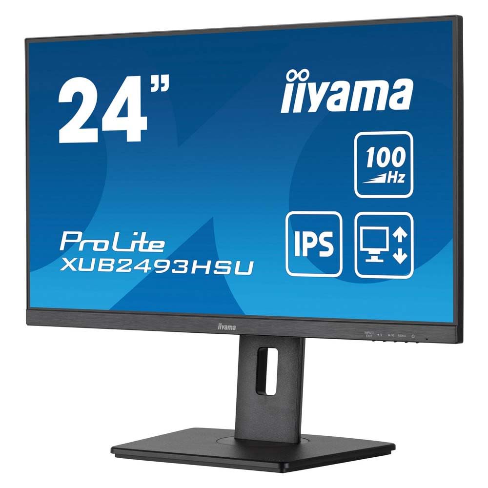IIYAMA XUB2493HSU-B7 24inch IPS FHD 100Hz 300cd/m2 1ms Speakers HDMI DP 2xUSB 2.0 Speakers 15cm Height Adj. Stand