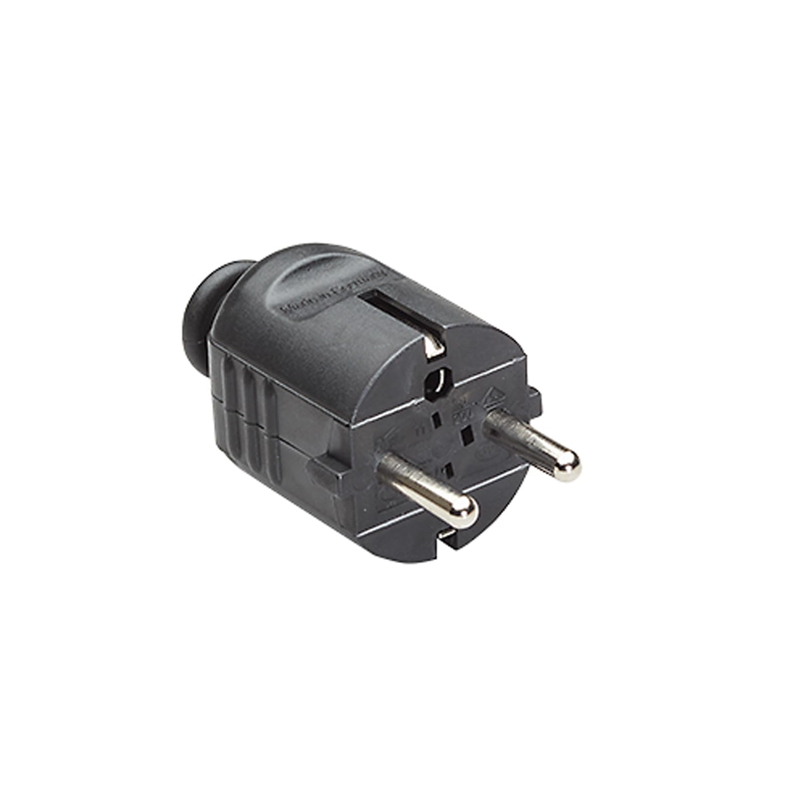 BACHMANN Fiche secteur 2P+T 16 A mâle noire