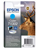 EPSON 1LB T1302 ink cartridge cyan extra high capacity 10.1ml 1-pack RF-AM blister DURABrite Ultra Ink w/s