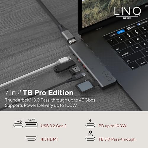 LINQ Hub multiport LQ48012 HDMI, Thunderbolt for MacBook