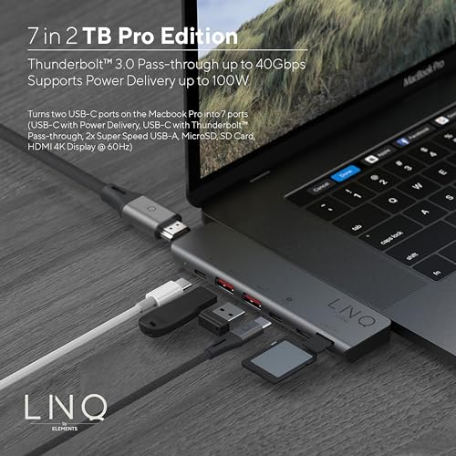 LINQ Hub multiport LQ48012 HDMI, Thunderbolt for MacBook