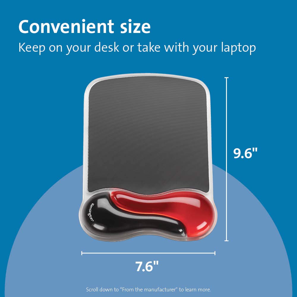 Crystal Gel Mouse Pad/Wave red+black