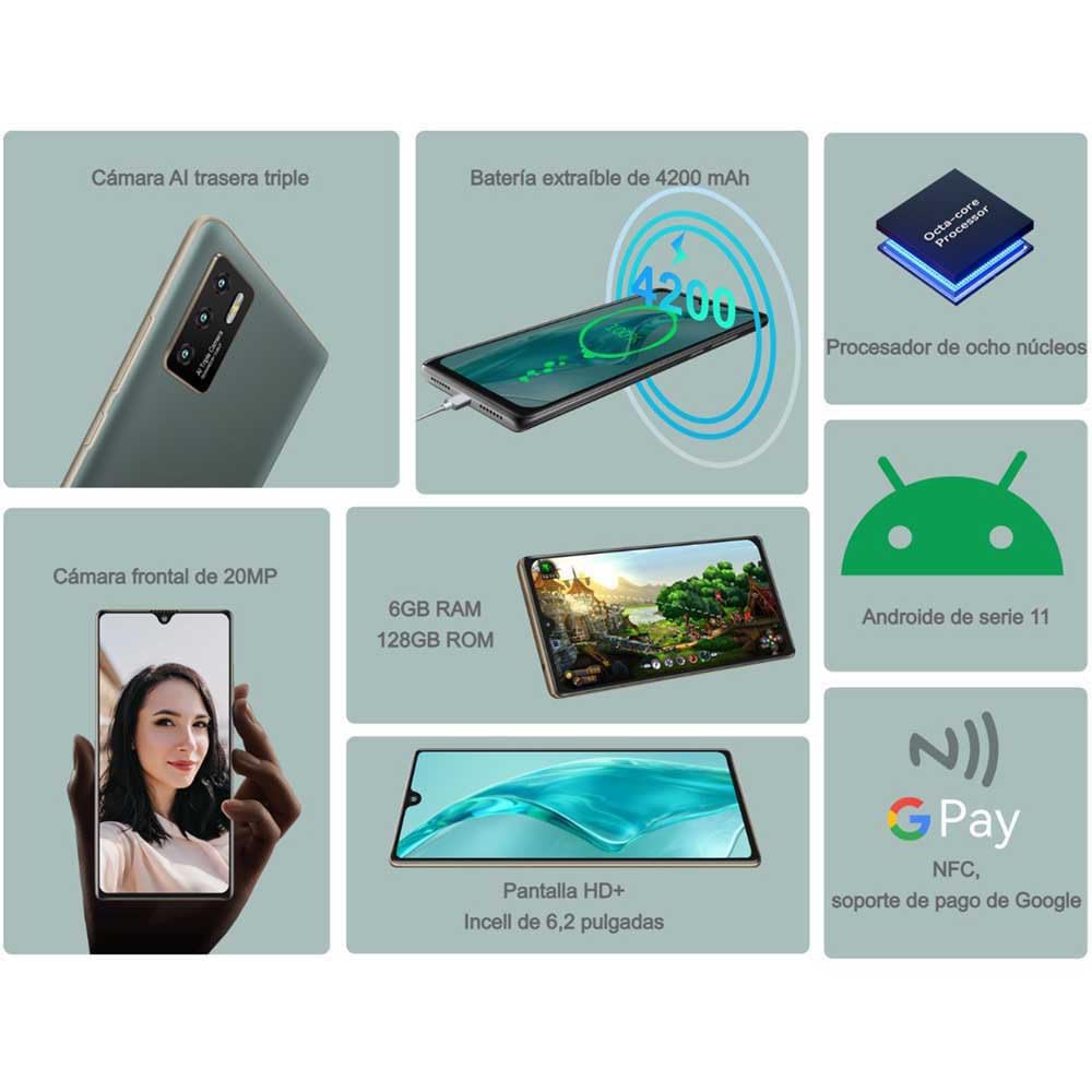 Cubot P50 (Double Sim - 6.217'', 128 Go, 6 GO RAM) Noir