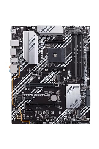 ASUS PRIME B550-PLUS AMD AM4 Socket ATX DDR4 3rd Gen AMD Ryzen Dual M.2 PCIe 4.0 1 Gb Ethernet USB 3.2 Gen 2 Type-A and Type-C