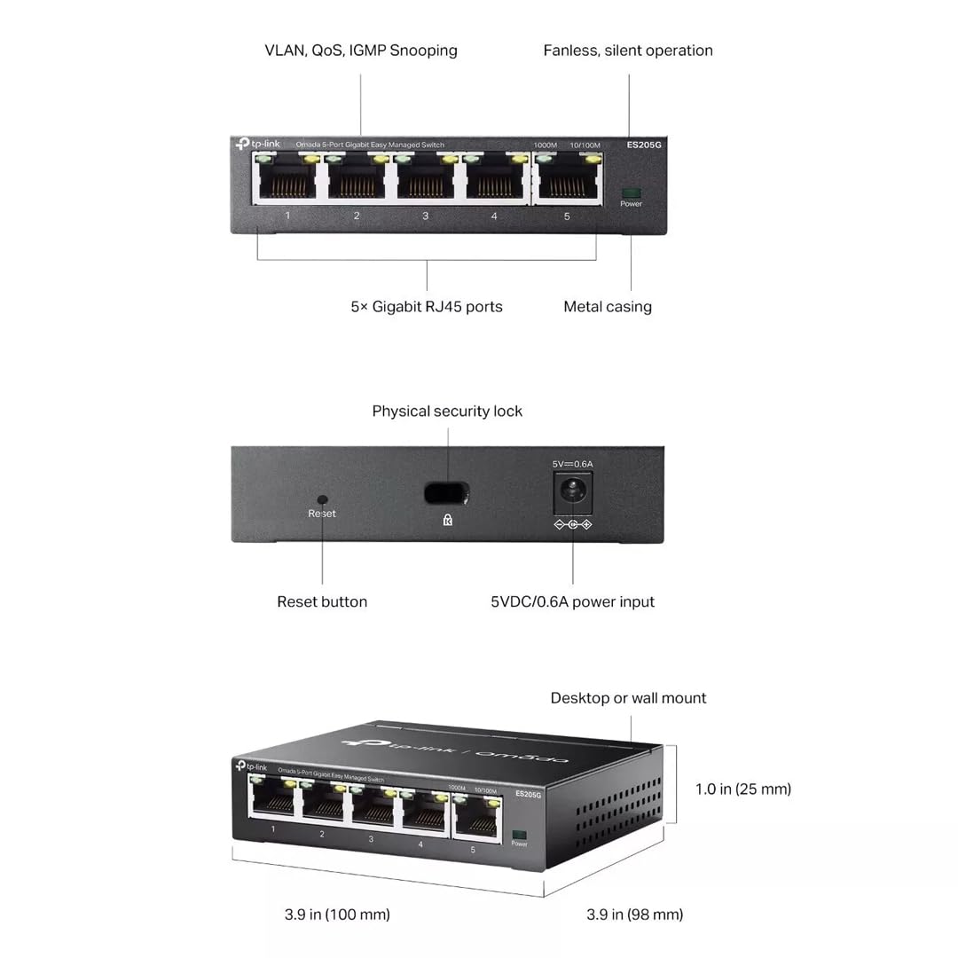 Omada 5-Port Gigabit Easy Managed Switch