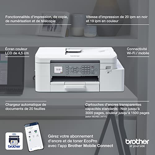 BROTHER MFCJ4340DWE ECOPRO Inkjet Multifunction Printer 4in1 20/19ppm 1200x2400dpi (P)