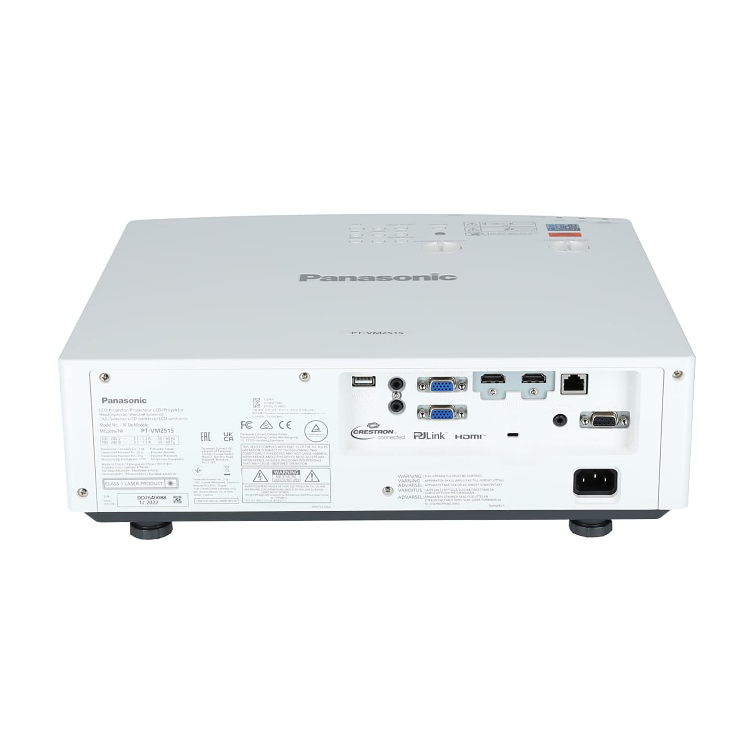 Panasonic PT-VMZ51SEJ vidéo-projecteur Projecteur a focale standard 5200 ANSI lumens LCD 1080p (1920x1080) Blanc