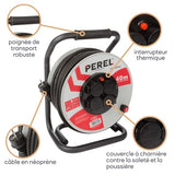Rallonge électrique PRO 40 m - 4 prises IP44