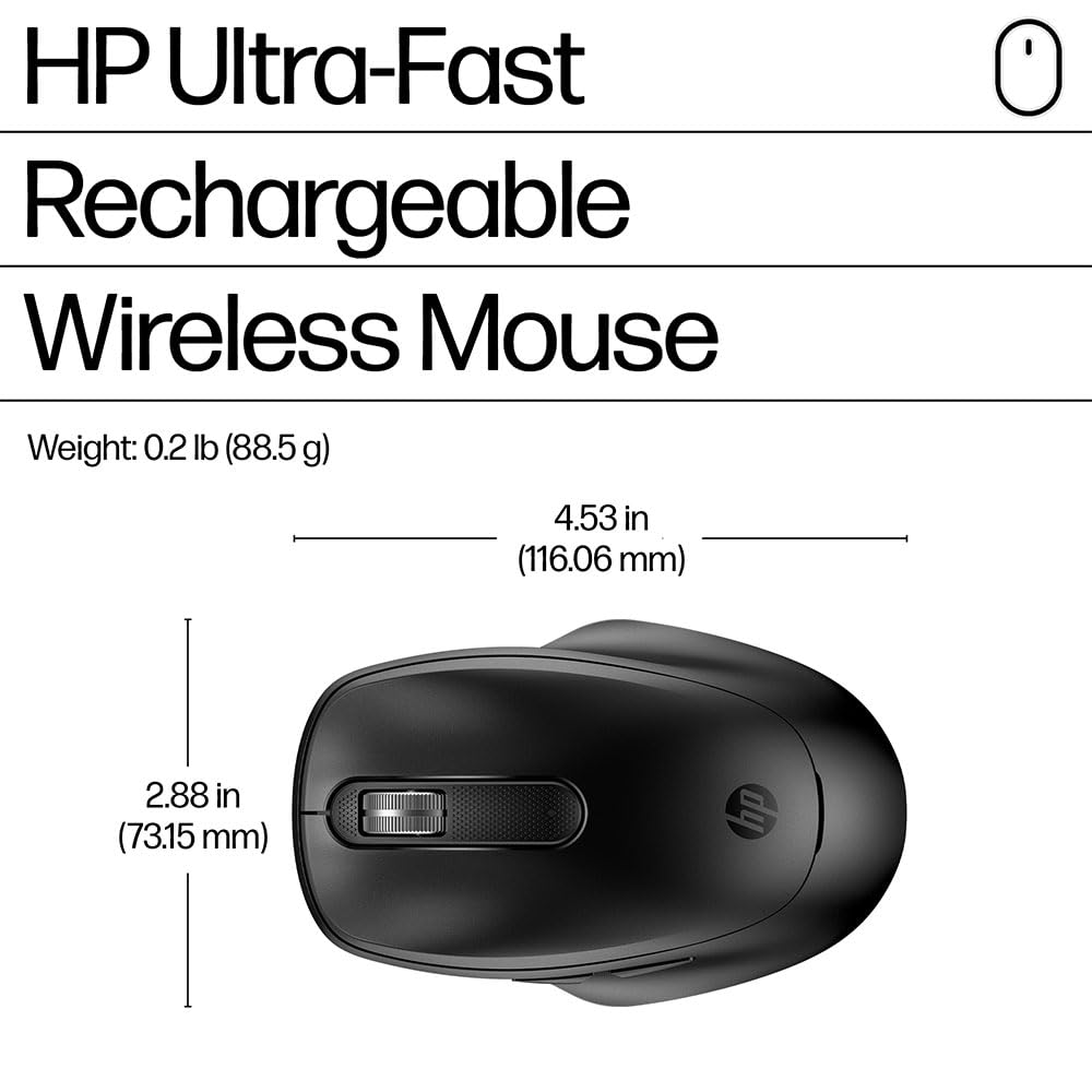 HP 515 UF RECHBL Wireless Mouse souris sans fil EMEA-INTL English Loc-Euro plug