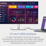 DELL UltraSharp U2724DE écran plat de PC 68,6 cm (27") 2560 x 1440 pixels Quad HD LCD Noir, Argent